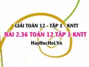 Bài 2.36 SGK Toán 12 tập 1 Kết nối tri thức